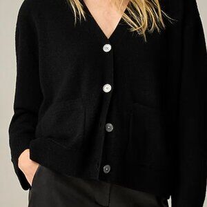 Jcrew brushed cashmere patch-pocket oversized cardigan